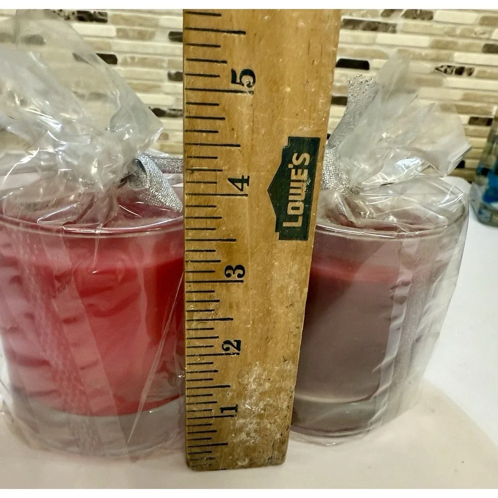 Vintage Spencer's Candlery Jar Candles Mulberry Fresh‎ Apple NOS Lot 2